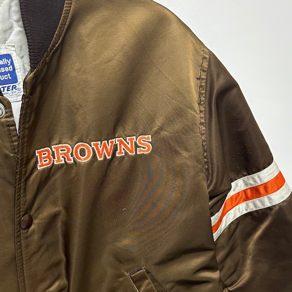 Vintage 80s Cleveland Browns Starter Jacket Sz S - Picture 2 of 4